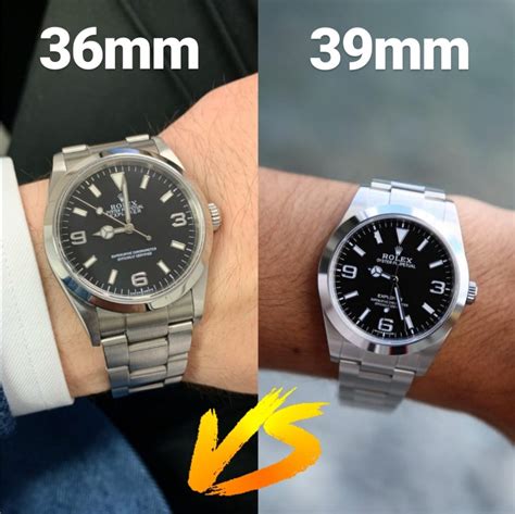 rolex explorer 39mm vs 36mm|Mehr.